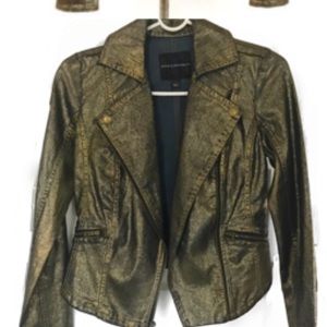 Metallic Rock & Republic denim Moto Jean‎ Jacket